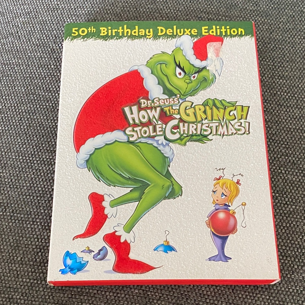 Dr. Seuss Grinch 50th Birthday Card - Red and Green